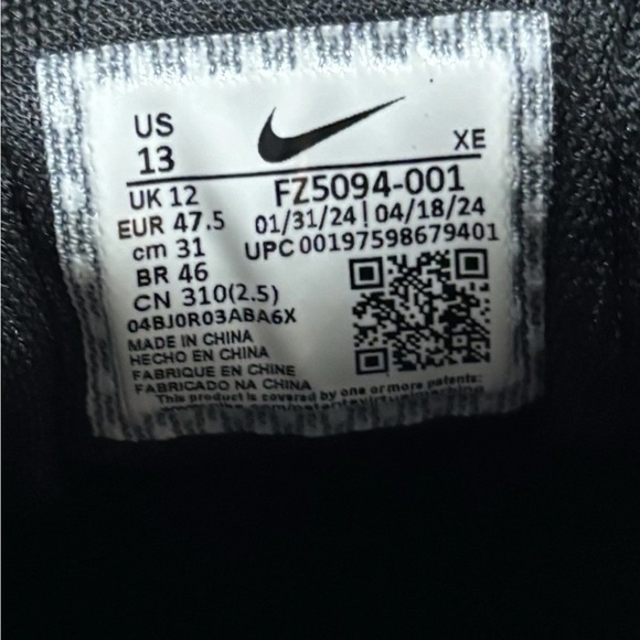 Size 13 Nike Zoom Pegasus 41 Baltimore Raven’s Men’s Running Shoes FZ5094-100 main image 4